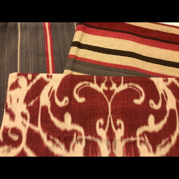 New Pottery Barn Anza Ikat Pillow Cover, Red / White,  20” - Picture 4 of 9